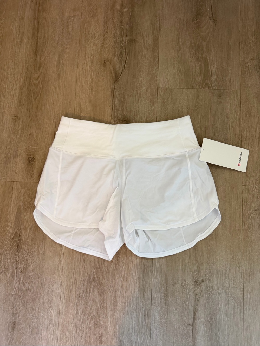NWT lululemon athletica White speed up High-Rise Athletic Shorts women’s size